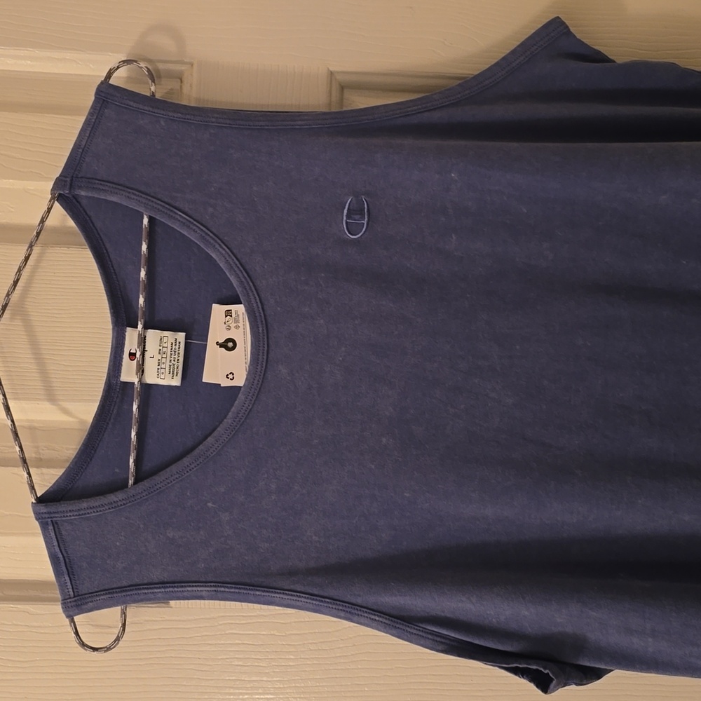 CHAMPION BRAND SIGNATURE MEN'S BLUE VINTAGE WASH TANK TOP SIZE LARGE